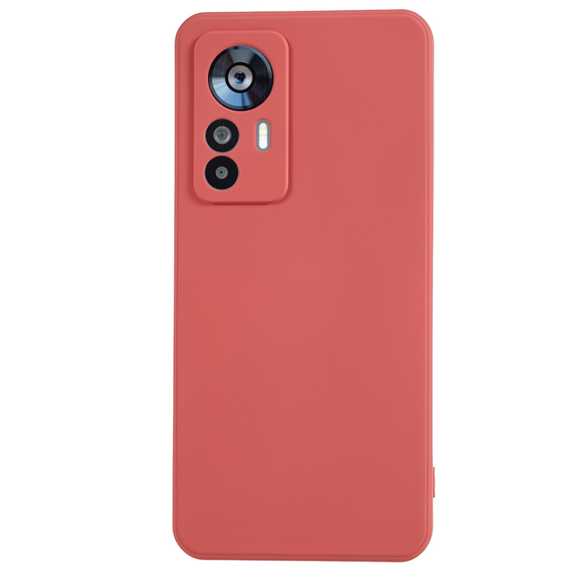 

Für Xiaomi Redmi K50 Ultra / 12T 5G Gummiziertes Weiches TPU -abdeckungsfaserfaserkissen -telefonhülle - Hawthornrot, Xiaomi Redmi K50 Ultra