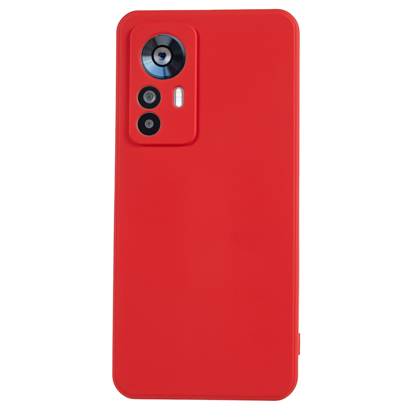

Für Xiaomi Redmi K50 Ultra / 12T 5G Gummiziertes Weiches TPU -abdeckungsfaserfaserkissen -telefonhülle - Rot, Xiaomi Redmi K50 Ultra