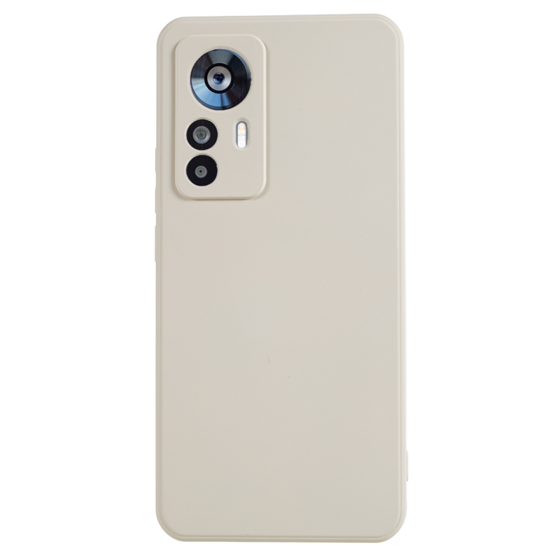 

Für Xiaomi Redmi K50 Ultra / 12T 5G Gummiziertes Weiches TPU -abdeckungsfaserfaserkissen -telefonhülle - Weiss, Xiaomi Redmi K50 Ultra