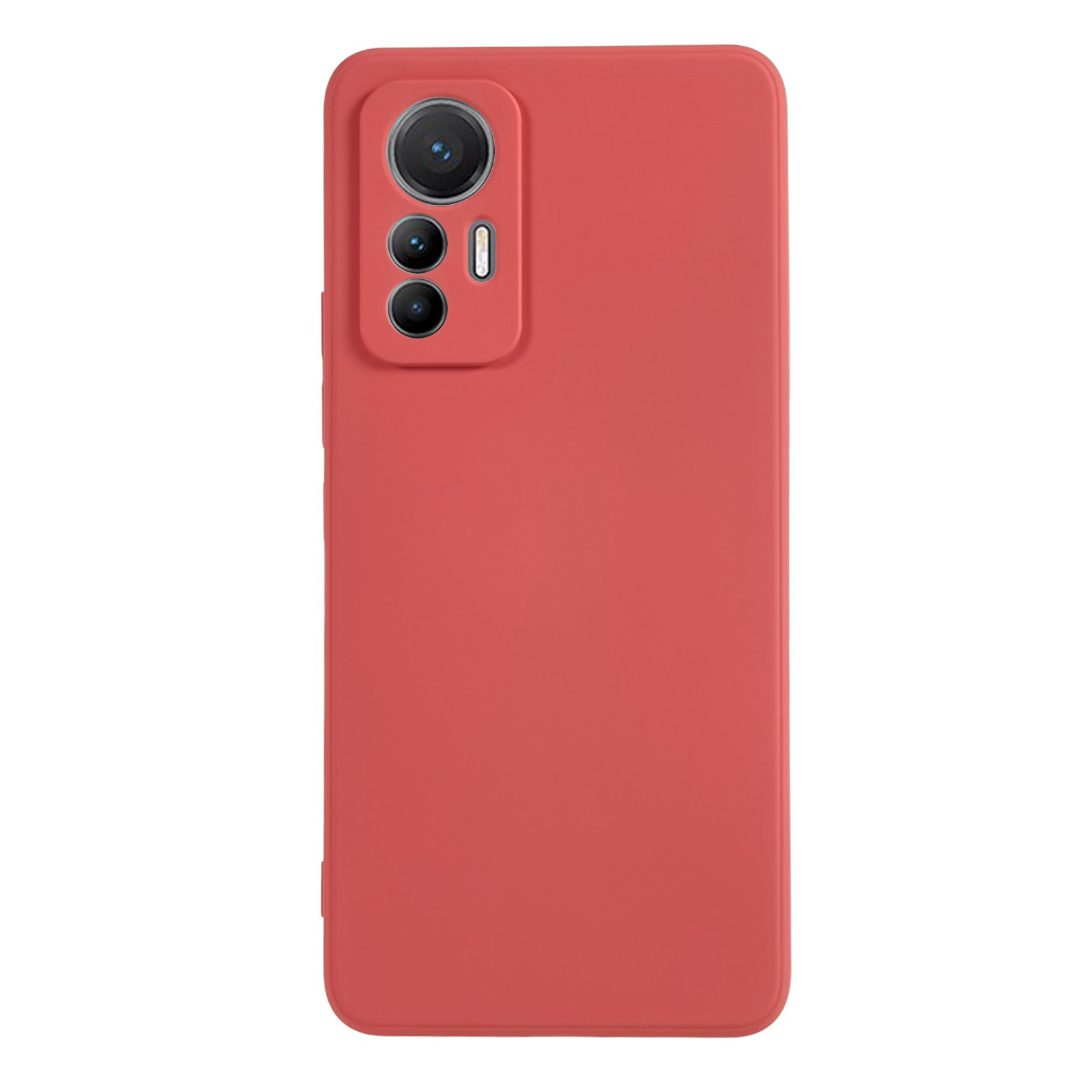 

Für Xiaomi 12 Lite 5G Gummiziertes TPU -telefon -schockfaser -faserfaser -schutzabdeckung - Hawthornrot, Xiaomi 12 Lite 5G