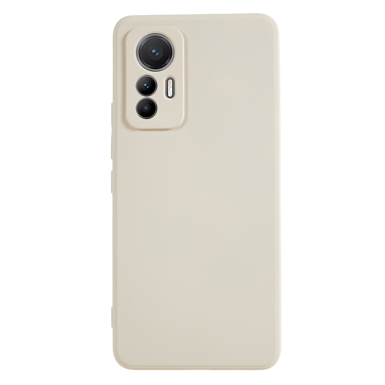 

Für Xiaomi 12 Lite 5G Gummiziertes TPU -telefon -schockfaser -faserfaser -schutzabdeckung - Weiss, Xiaomi 12 Lite 5G