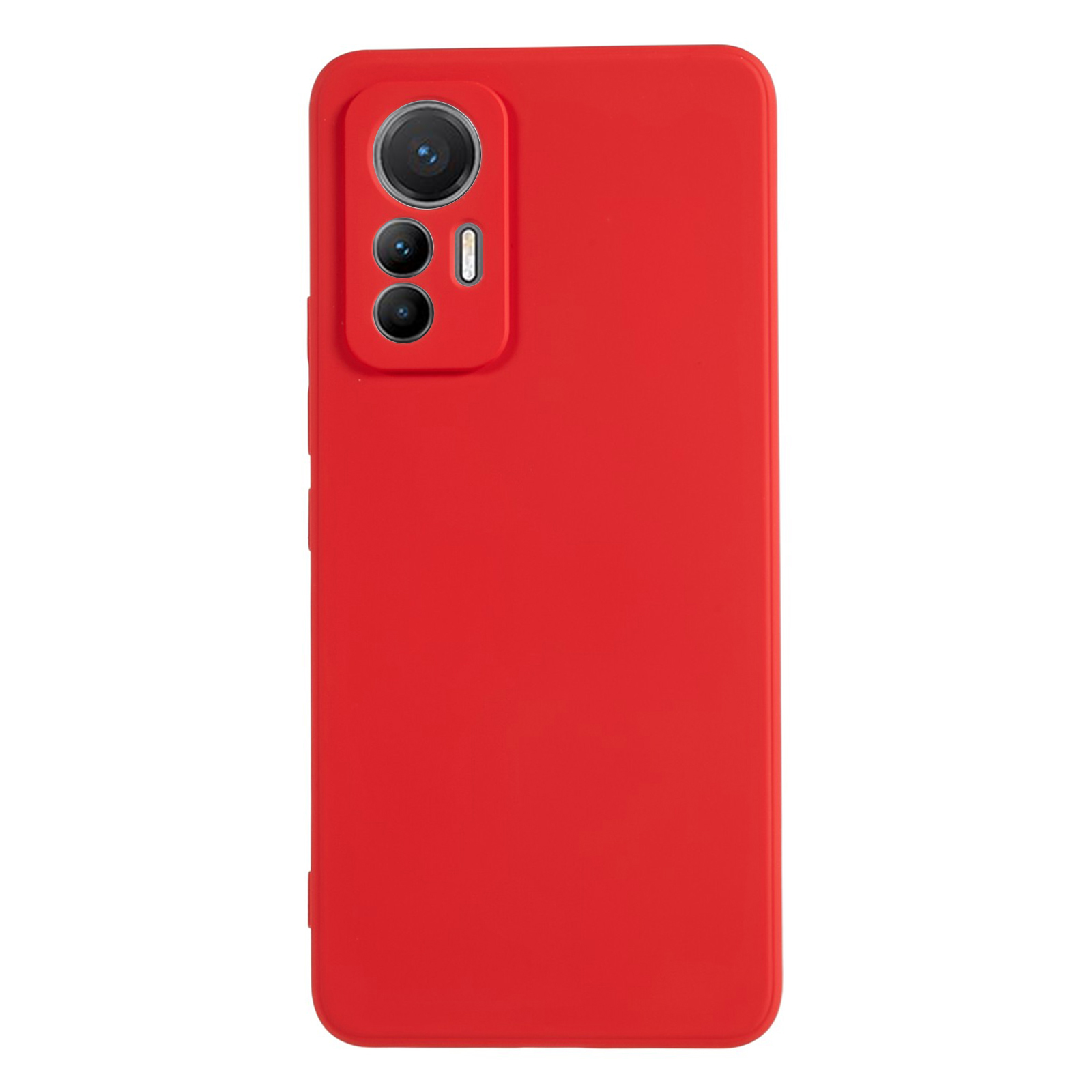 

Für Xiaomi 12 Lite 5G Gummiziertes TPU -telefon -schockfaser -faserfaser -schutzabdeckung - Rot, Xiaomi 12 Lite 5G
