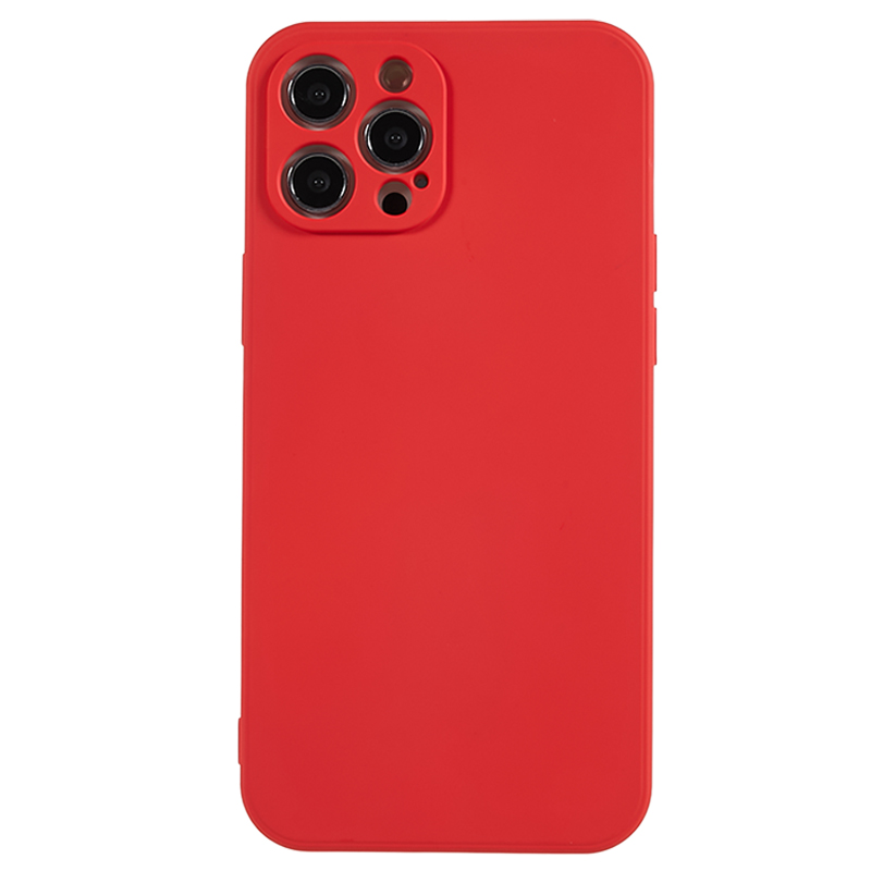

Für Das Iphone 12 Pro -telefon TPU -hülle Faserfaserfabrik - Rot, iPhone 12 Pro