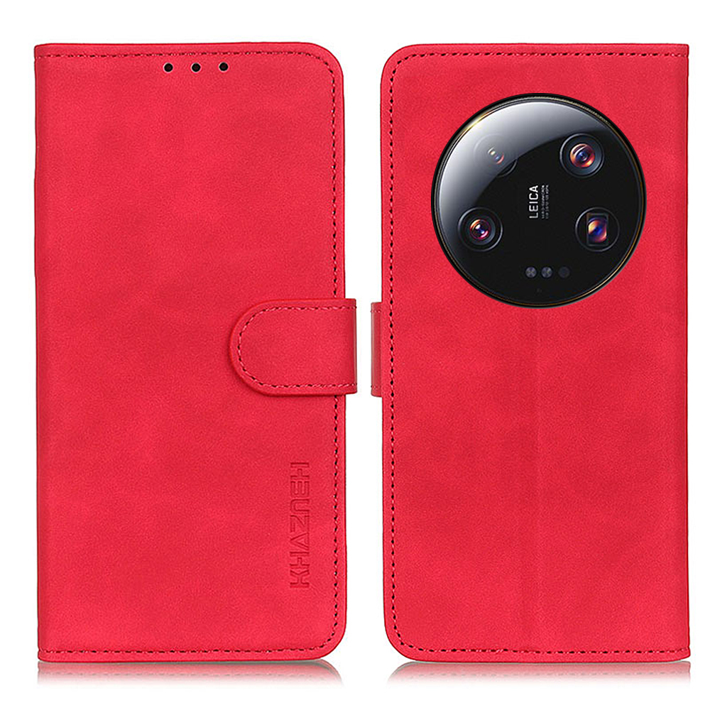 

Khazneh Für Xiaomi 13 Ultra -telefon Brieftasche Hülle PU Leder Retro Textur Stand Cover - Rot, Xiaomi 13 Ultra