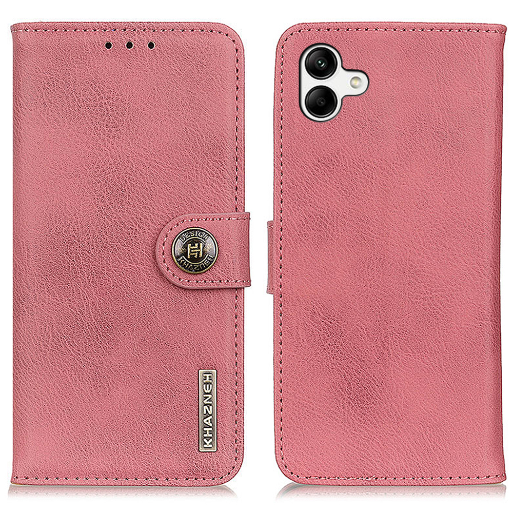 

Khazneh PU Ledertasche Für Samsung Galaxy F14 5g, Brieftasche Ständer Cowide Textur Telefonabdeckung - Rosa, Galaxy F14 5G