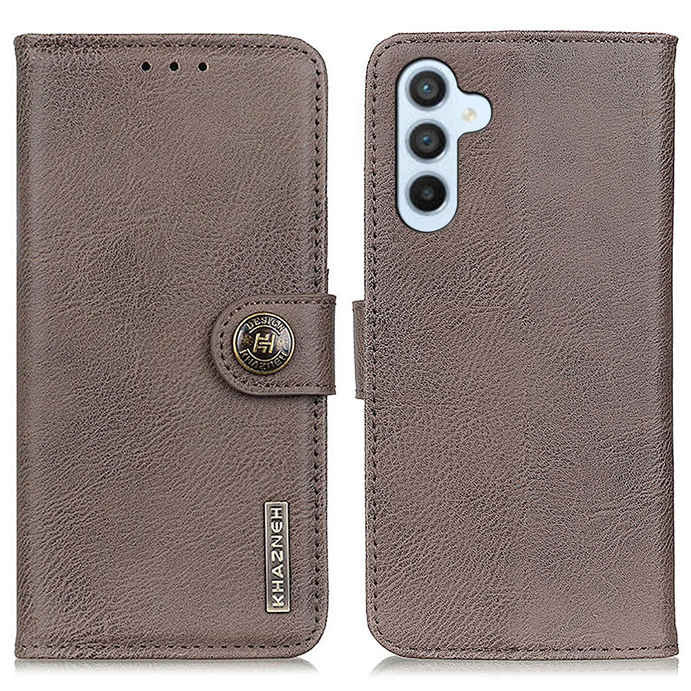 

Khazneh Wallet Stand Phone Hülle Für Samsung Galaxy M54 5g, PU Leder + TPU Cowide Texturabdeckung - Khaki, Galaxy M54 5G