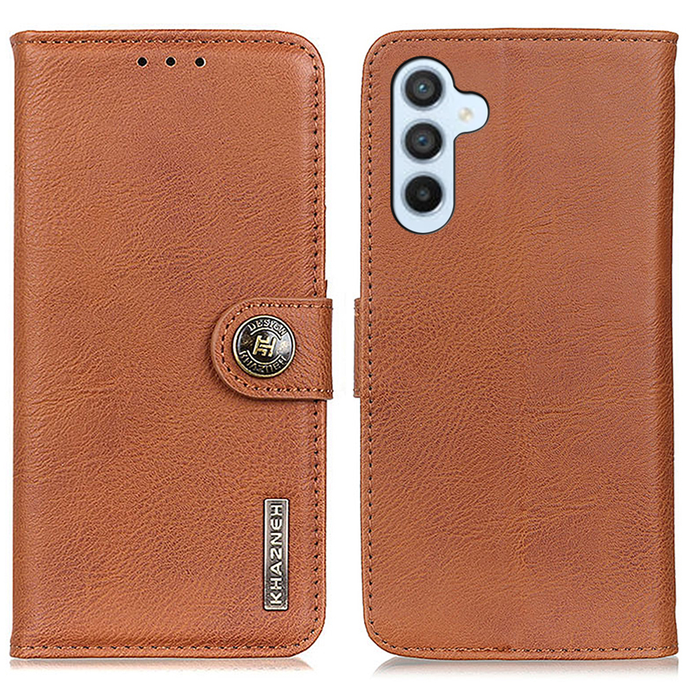 

Khazneh Wallet Stand Phone Hülle Für Samsung Galaxy M54 5g, PU Leder + TPU Cowide Texturabdeckung - Braun, Galaxy M54 5G