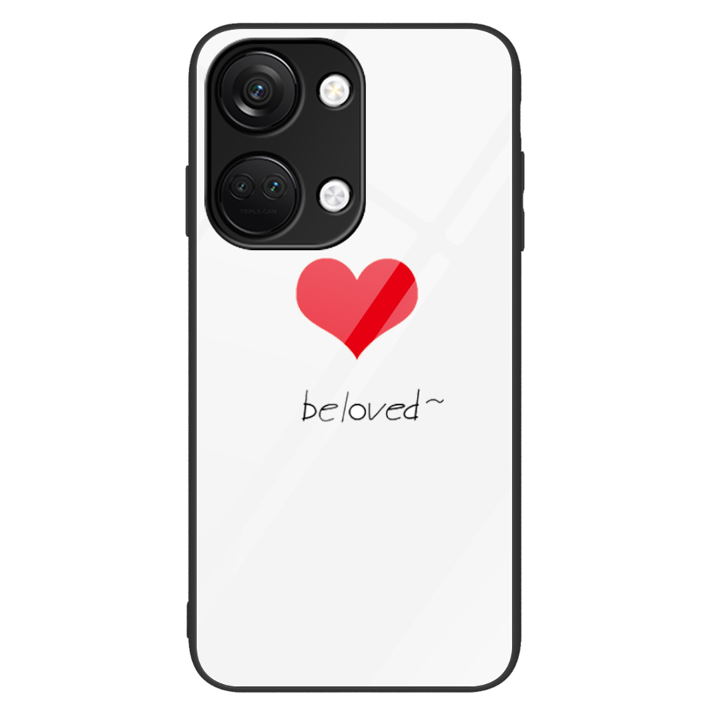 

Telefonkoffer Für OnePlus Ace 2V Temperierte Glasmuster Druckpc+tpu Schockfeste Abdeckung - Geliebte, OnePlus Ace 2V