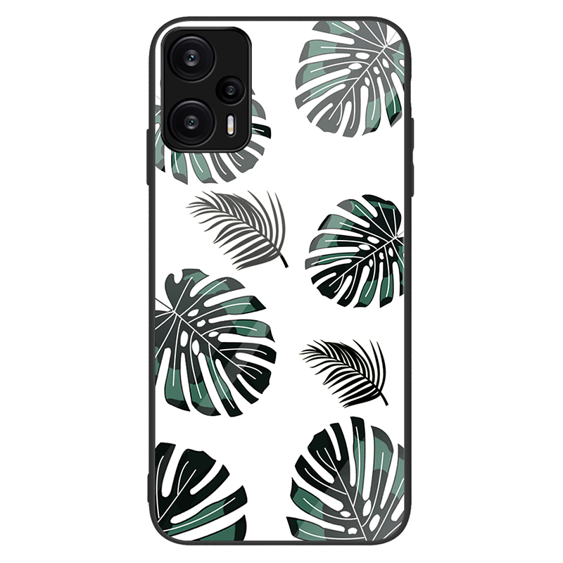

Für Xiaomi Redmi Hinweis 12 Turbo Turbo Tempered Glass Phone Fall Muster Druckpc+tpu Schockdcoverabdeckung - Blätter, Xiaomi Redmi Note 12 Turbo