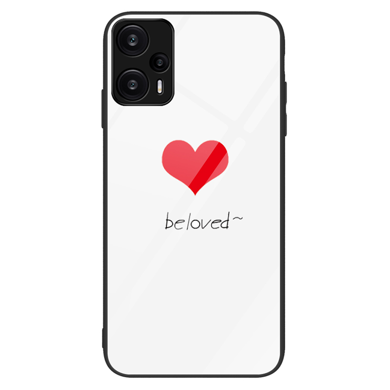 

Für Xiaomi Redmi Hinweis 12 Turbo Turbo Tempered Glass Phone Fall Muster Druckpc+tpu Schockdcoverabdeckung - Geliebte, Xiaomi Redmi Note 12 Turbo