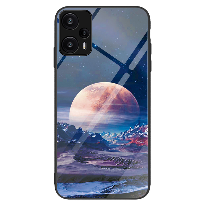

Für Xiaomi Redmi Hinweis 12 Turbo Turbo Tempered Glass Phone Fall Muster Druckpc+tpu Schockdcoverabdeckung - Weißer Planet, Xiaomi Redmi Note 12 Turbo