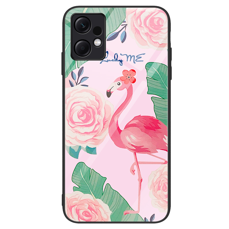 

Für Xiaomi Redmi Note 12 4G Muster Druckphase Harthart -temperaturglas+pc+tpu -stoßdämpfungsabdeckung - Vogel, Xiaomi Redmi Note 12 4G