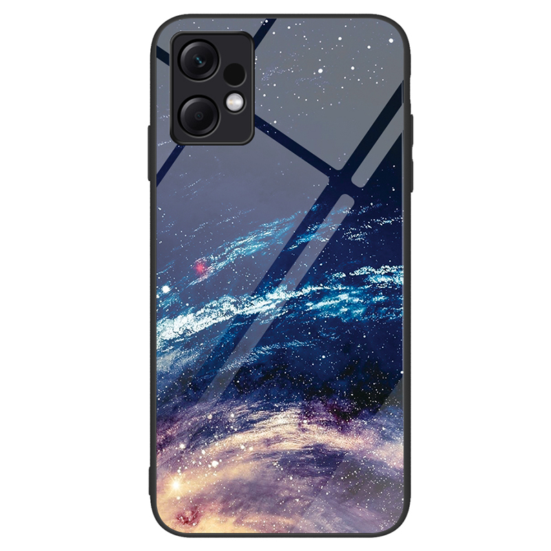 

Für Xiaomi Redmi Note 12 4G Muster Druckphase Harthart -temperaturglas+pc+tpu -stoßdämpfungsabdeckung - Die Milchstraße, Xiaomi Redmi Note 12 4G