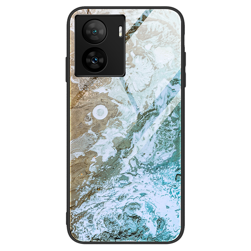 

Für Vivo Iqoo Z7 5G Mobiltelefonhülle Temperiertes Glas+pc+tpu Marmormuster Schockdcover - DL06, vivo iQOO Z7 5G