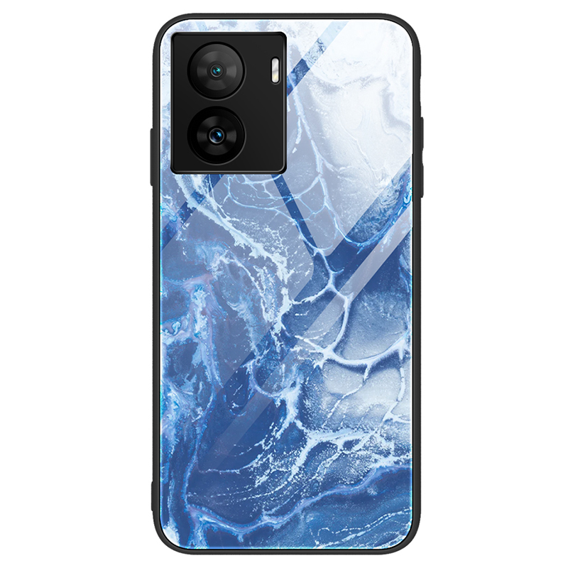 

Für Vivo Iqoo Z7 5G Mobiltelefonhülle Temperiertes Glas+pc+tpu Marmormuster Schockdcover - DL03, vivo iQOO Z7 5G