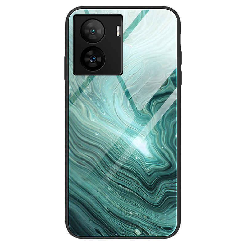 

Für Vivo Iqoo Z7 5G Mobiltelefonhülle Temperiertes Glas+pc+tpu Marmormuster Schockdcover - DL02, vivo iQOO Z7 5G