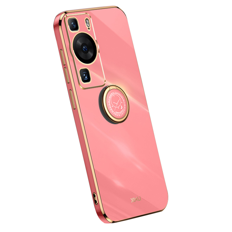 

Xinli Für Huawei P60 P60 Electroplating Phone Case Kickstand Ring Kickstand TPU -abdeckung - Rot, Huawei P60