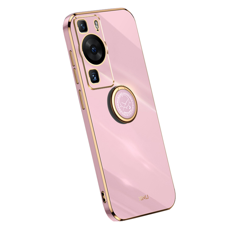 

Xinli Für Huawei P60 P60 Electroplating Phone Case Kickstand Ring Kickstand TPU -abdeckung - Lila, Huawei P60