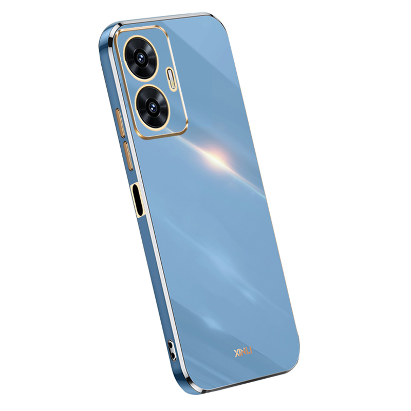 

Xinli Für Realme C55 Elektroplierende Tpu-telefonhülle Anti-kratzer-telefonabdeckung - Blau, Realme C55