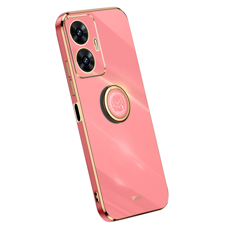 

Xinli Für Realme C55 Electroplating Phone Case TPU -abdeckung Mit Ringstand - Rot, Realme C55