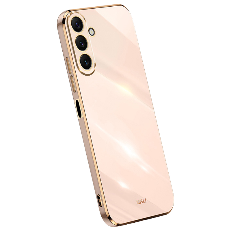 

Xinli TPU -telefonhülle Für Samsung Galaxy M54 5G Vollkameraschutz Elektropliertes Goldkantenabdeckung - Rosa, Galaxy F54 5G