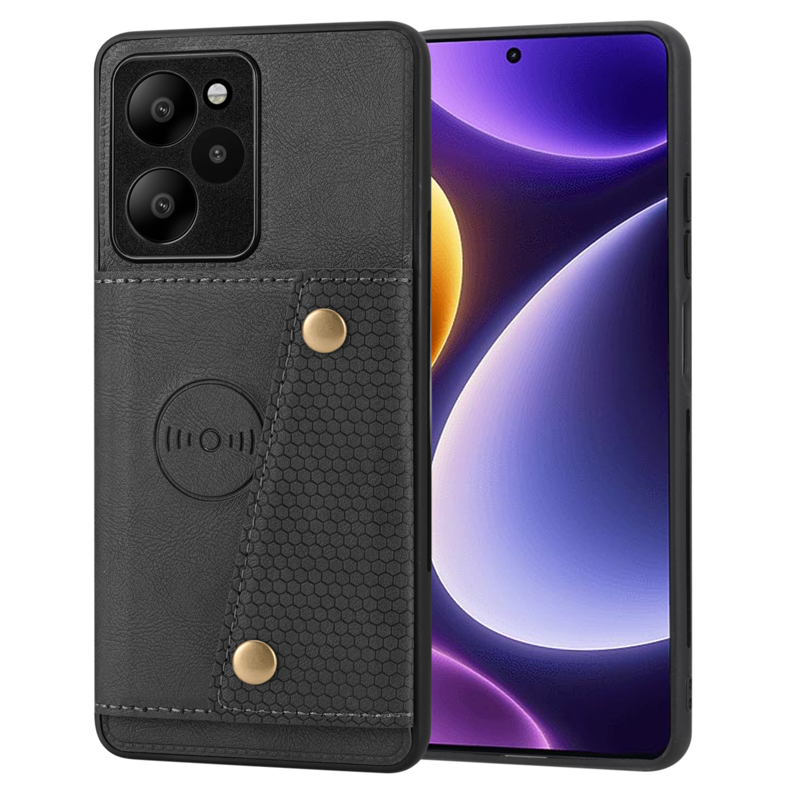 

Für Xiaomi Poco X5 Pro 5G / Redmi Note 12 Pro Speed ​​5g / Redmi Note 12 Pro 5G Telefonkoffer Anti-drogen-pu-leder-tpu-abdeckung - Schwarz, Xiaomi Poco X5 Pro 5G