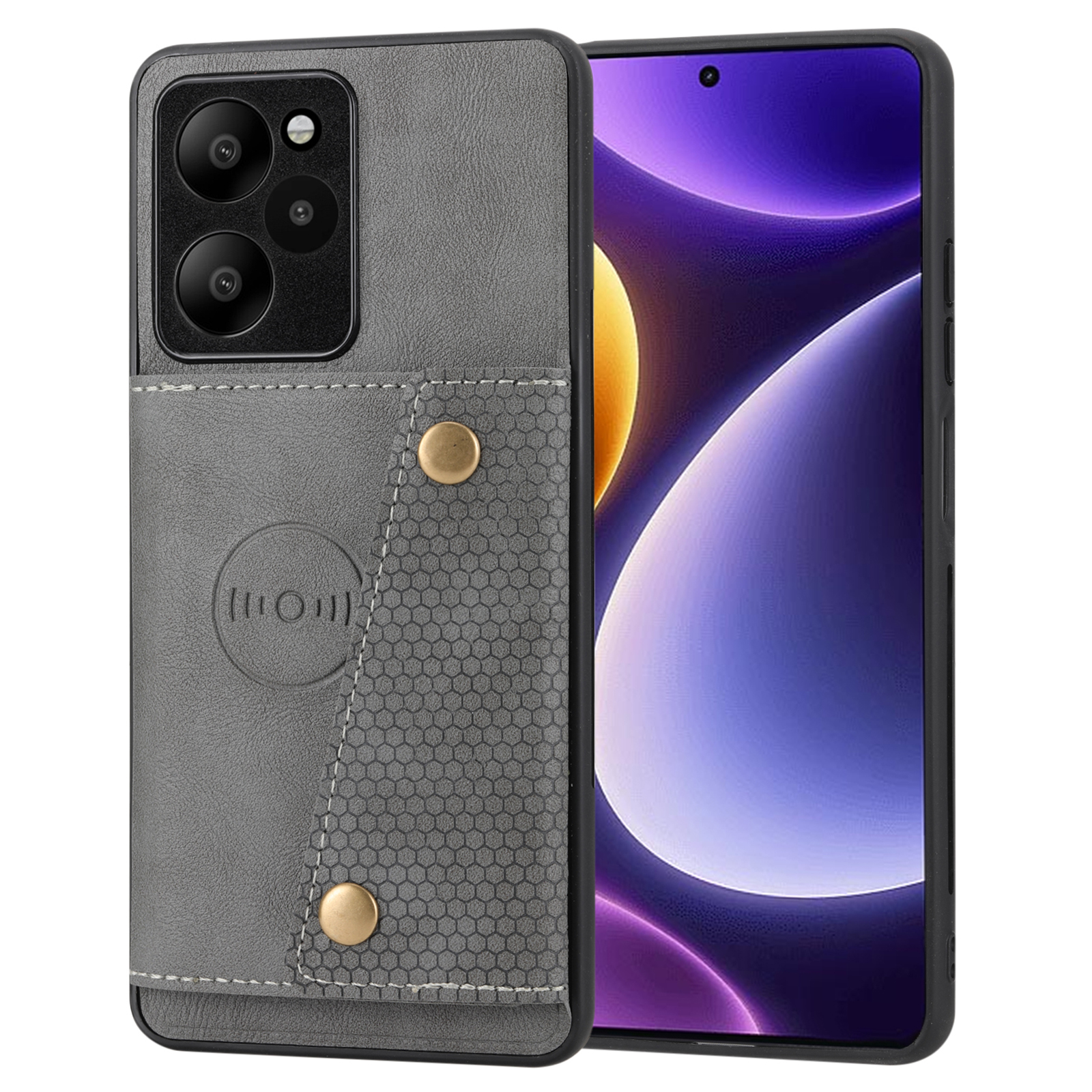 

Für Xiaomi Poco X5 Pro 5G / Redmi Note 12 Pro Speed ​​5g / Redmi Note 12 Pro 5G Telefonkoffer Anti-drogen-pu-leder-tpu-abdeckung - Grau, Xiaomi Poco X5 Pro 5G