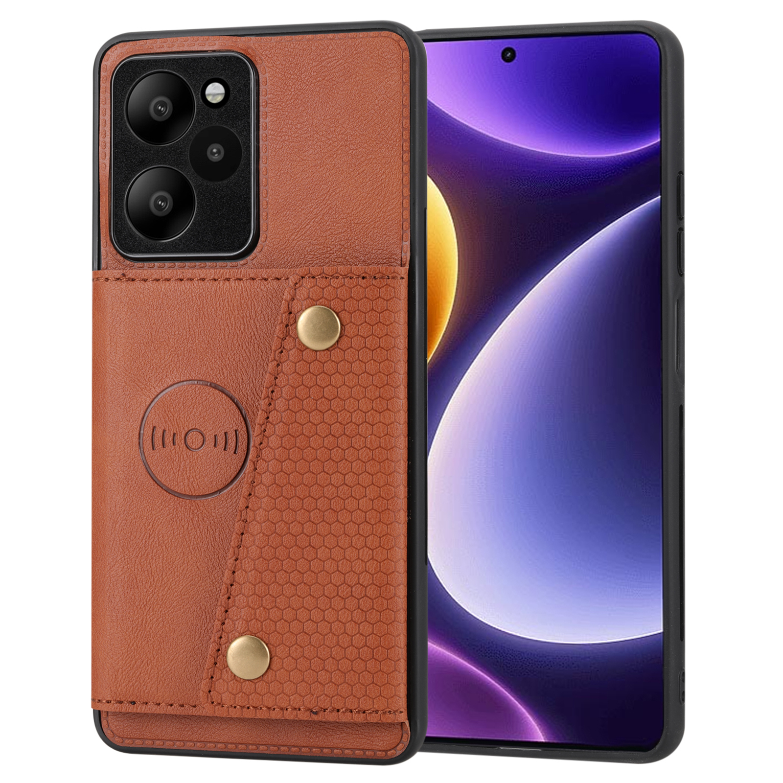 

Für Xiaomi Poco X5 Pro 5G / Redmi Note 12 Pro Speed ​​5g / Redmi Note 12 Pro 5G Telefonkoffer Anti-drogen-pu-leder-tpu-abdeckung - Hellbraun, Xiaomi Poco X5 Pro 5G
