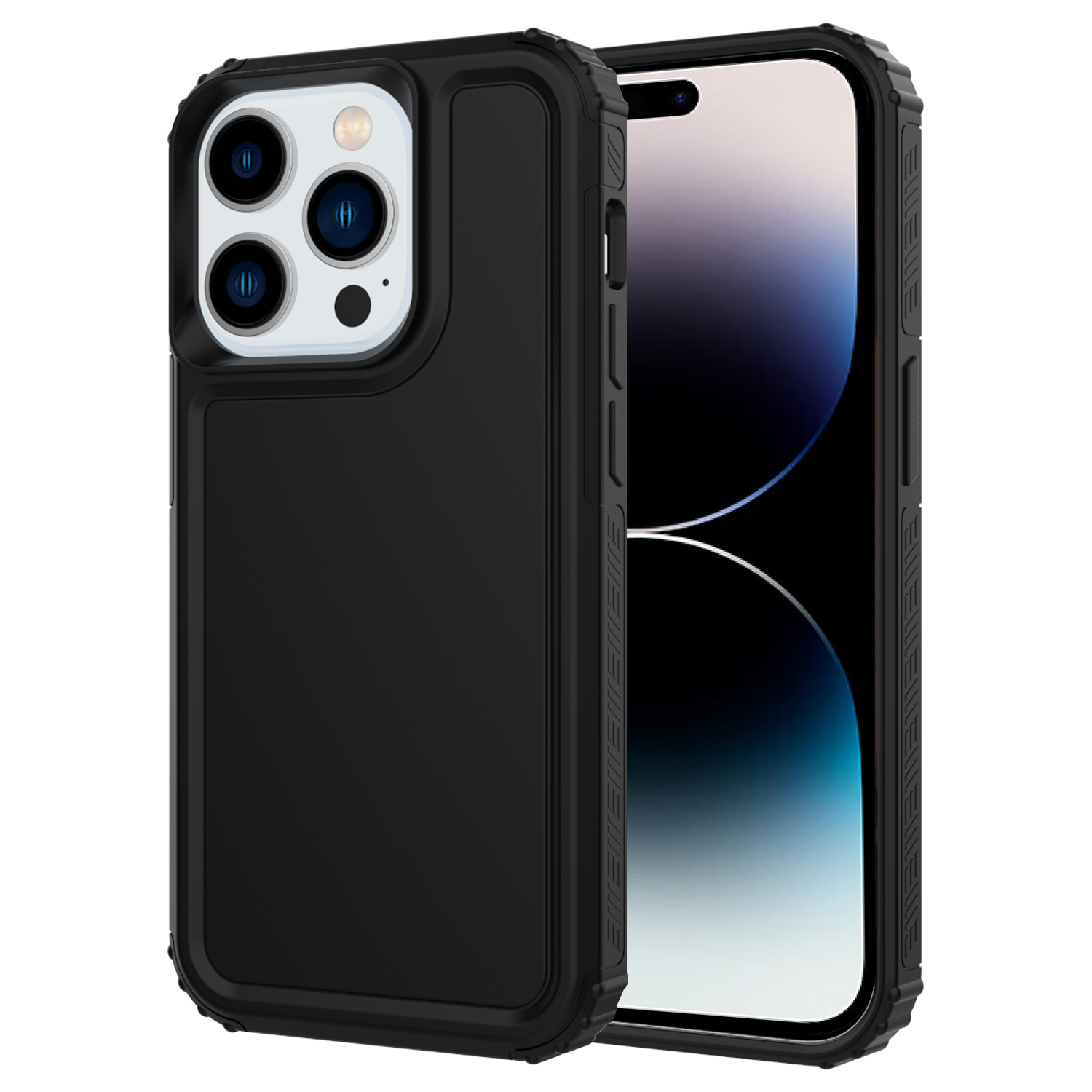 

GW29 Soft Eingedickte TPU -hülle Für Iphone 14 Pro, Solide Rückseite Des Schutzhelfels - Schwarz, iPhone 14 Pro