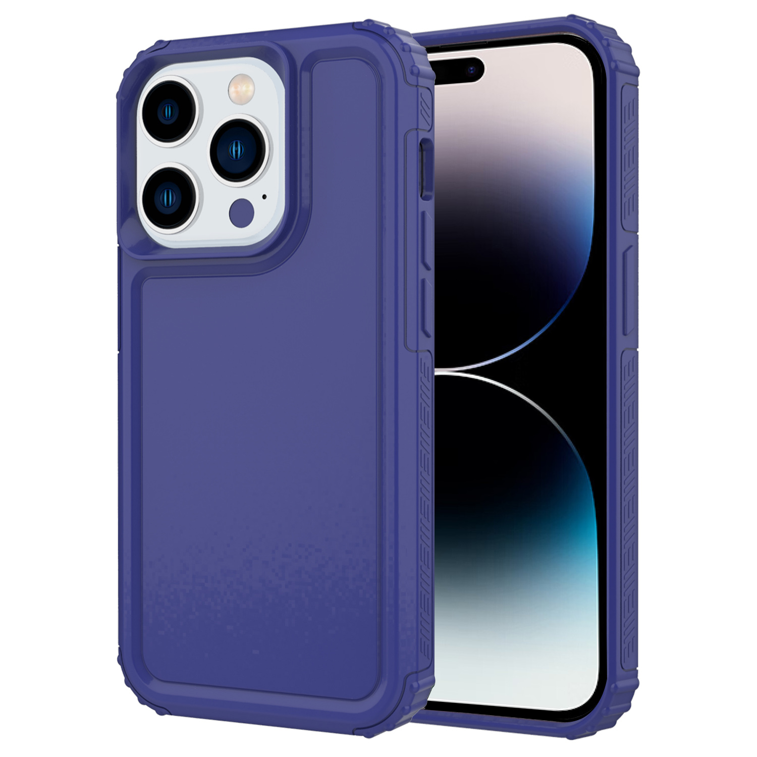 

GW29 Solid Color TPU -hülle Für Iphone 14 Pro Max, Verdickter Schockdes Telefonabzug - Dunkelblau, iPhone 14 Pro Max
