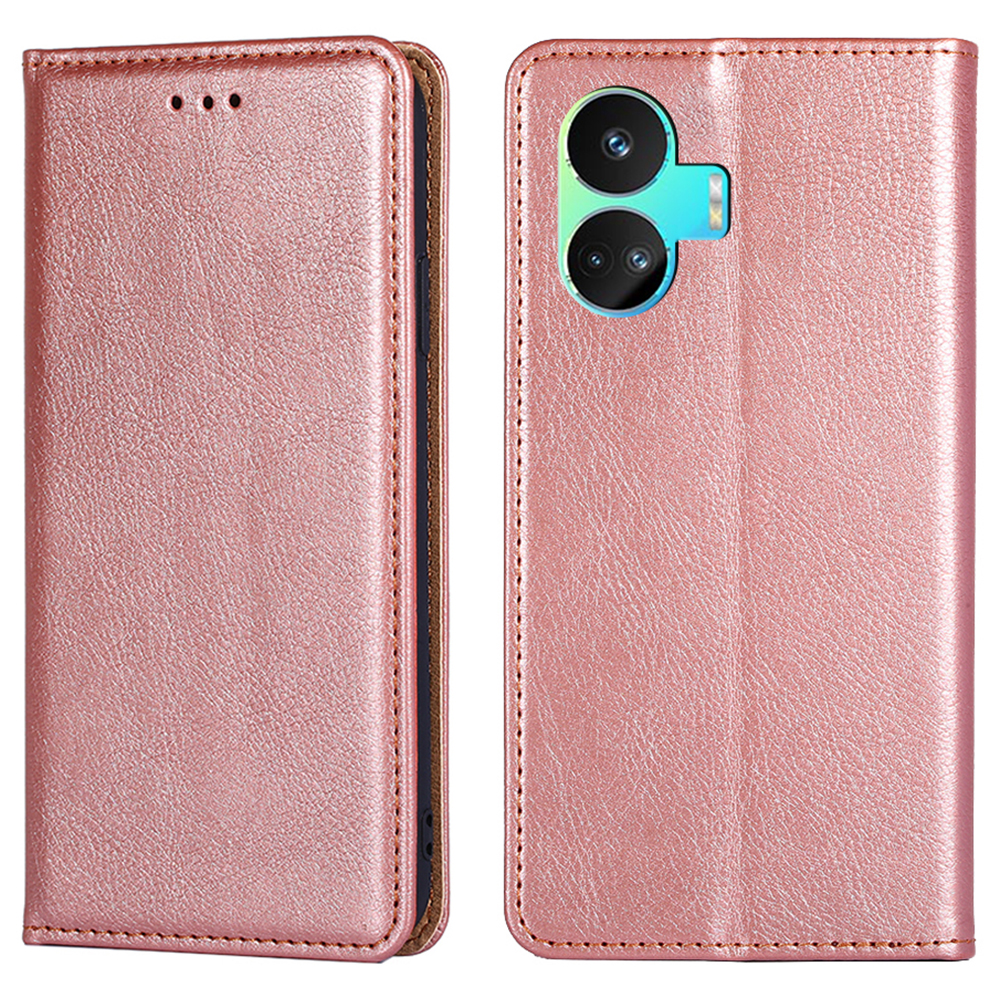 

Feste Farbschale Für Realme GT Neo5 SE 5G Telefonhülle PU Leder Magnetische Schließständer Brieftasche Abdeckung - Roségold, Realme GT Neo5 SE 5G