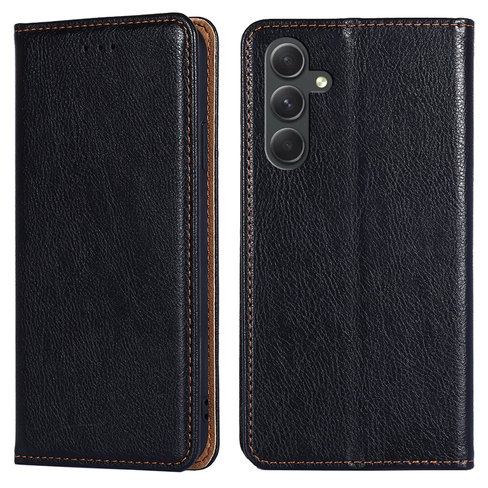 

Brieftaschenhülle Für Samsung Galaxy A54 5G Festkörperpublatt PU Leder Magnetische Schließständer Abdeckung - Schwarz, Galaxy A54 5G