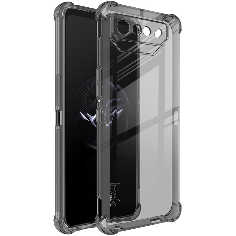 

IMAK Für Asus Rog Telefon 7 5g / Telefon 7 Pro / Telefon 7 Ultimate 5G Telefonkoffer Airbag -kissen Ecke TPU Clear Cover - Transparent Schwarz, Asus ROG Phone 7 5G