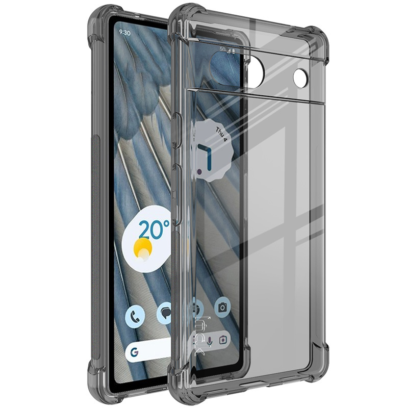 

IMAK Für Google Pixel 7a Clear Soft TPU Phone Hülle Airbag Anti-fall-fall-stoßdicht - Transparent Schwarz, Google Pixel 7a