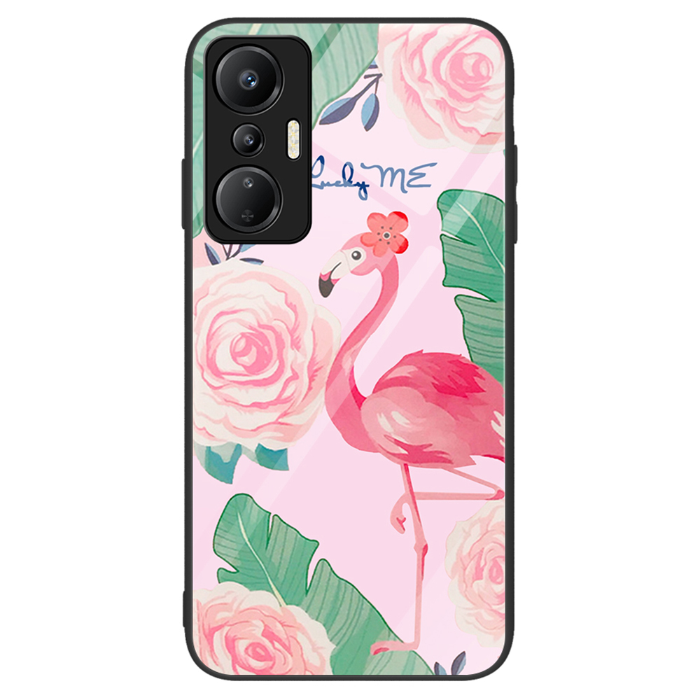

Für Infinix Hot 20s 4G Tempered Glass Rückenabdeckung PC+TPU -muster Druckphase - Vogel, Infinix Hot 20S 4G