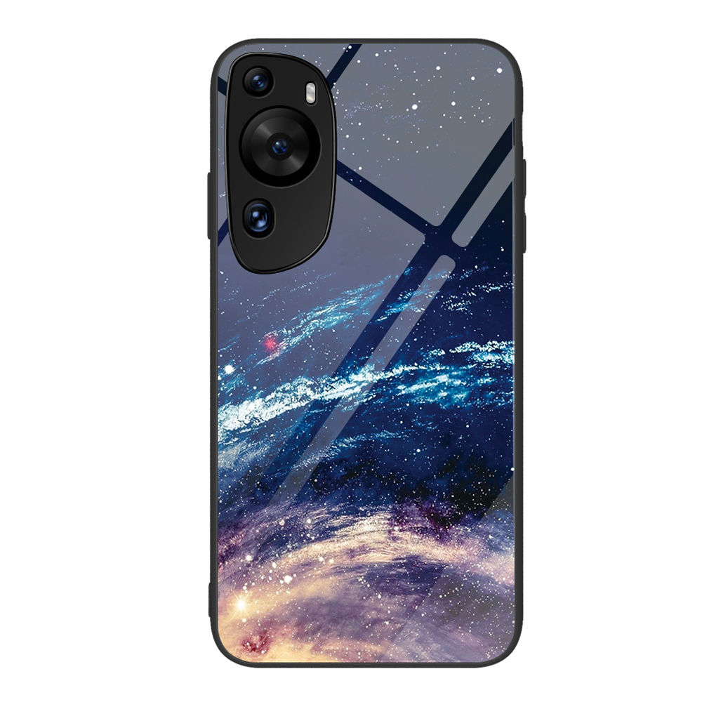 

Für Huawei P60 Kunstmuster Druckerglas -telefon Hülle Schockdichte PC+TPU -abdeckungsschale - Die Milchstraße, Huawei P60 Art
