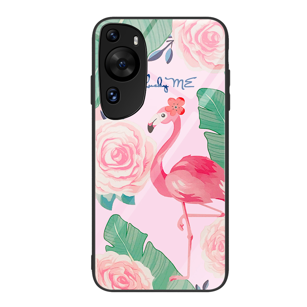 

Für Huawei P60 Kunstmuster Druckerglas -telefon Hülle Schockdichte PC+TPU -abdeckungsschale - Vogel, Huawei P60 Art