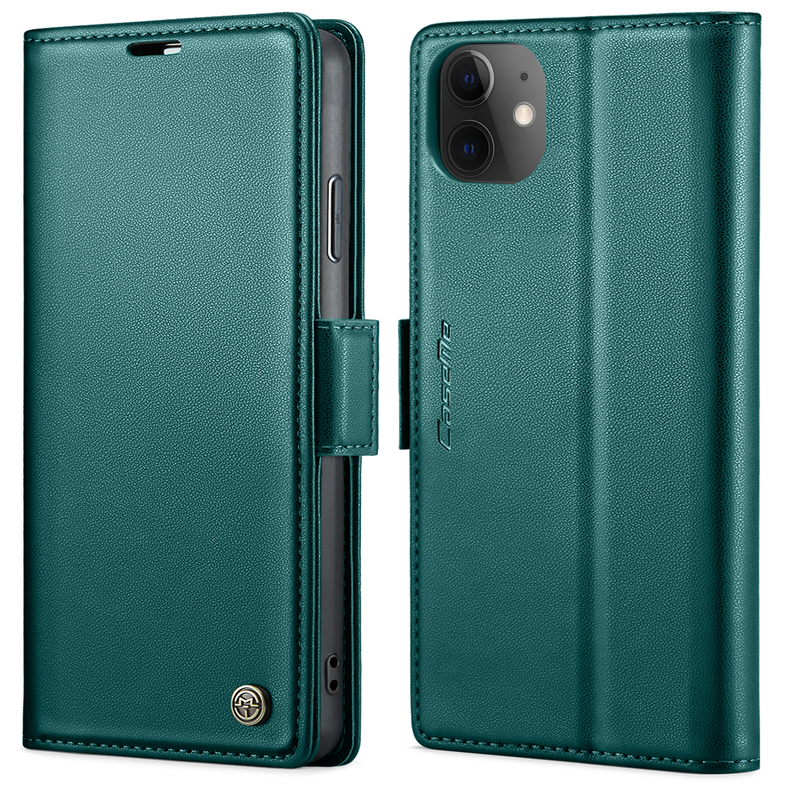 

Caseme 023 Series Wallet Phone Hülle Für Iphone 11 PU Leder Flip Cover RFID Blockierende Schutzhülle - Grün, iPhone 11