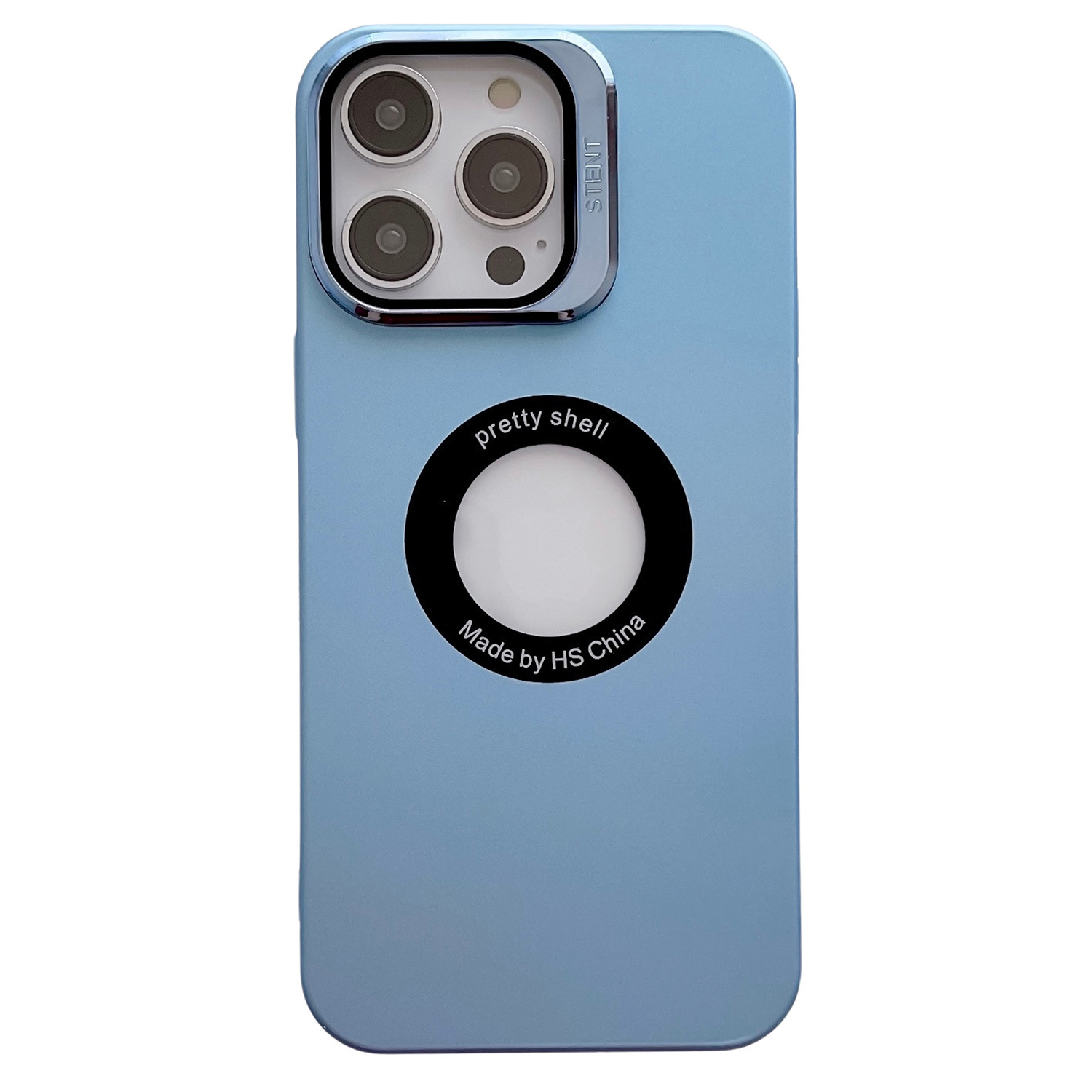 

Für Das Iphone 13 Pro 6.1 -zoll -logo -logo PC Phone Case Camera Objektivs Frame Kickstand Matte Cover - Blau, iPhone 13 Pro