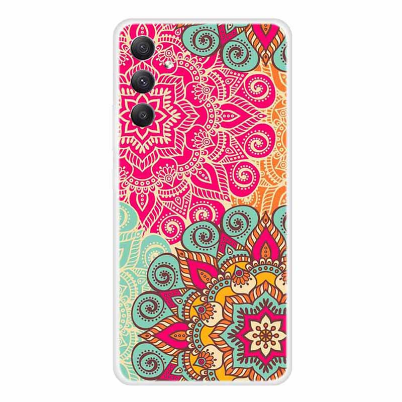 

Für Samsung Galaxy A34 5G Muster Druckkoffer Flexible TPU Protective Schockdelie -telefonabdeckung - Blumenmuster, Galaxy A34 5G