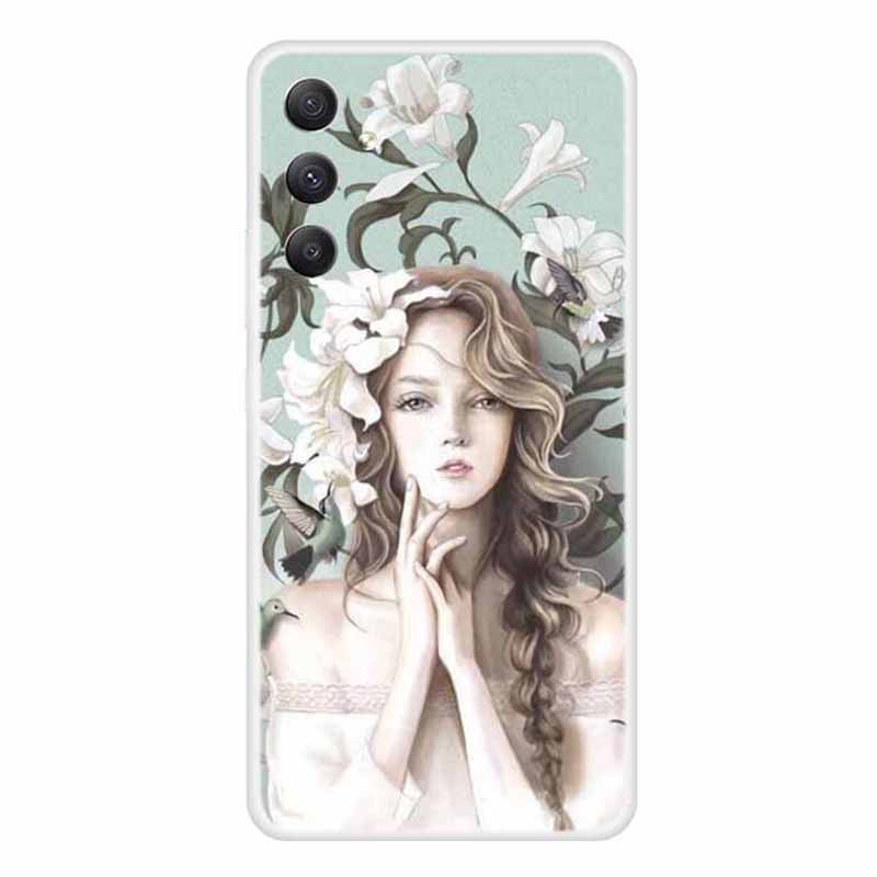 

Für Samsung Galaxy A34 5G Flexible TPU Schockdcover -deckungsmuster -print -design Telefonhülle - Mädchen, Galaxy A34 5G