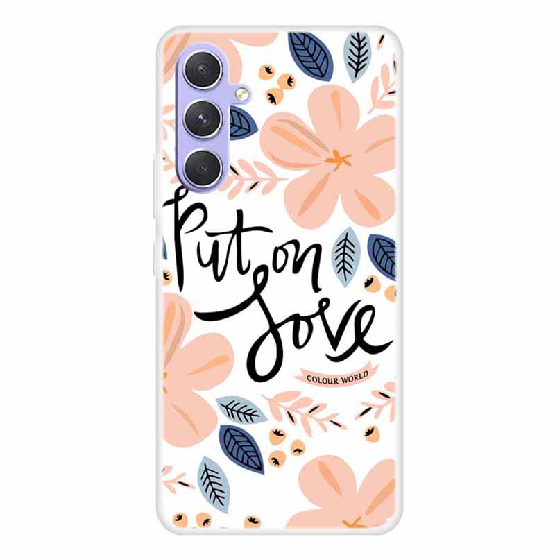 

Für Samsung Galaxy A54 5G Soft TPU -hülle Muster Gedrucktes Design Slim Thin Phone Deckung - Liebe Aufsetzen, Galaxy A54 5G