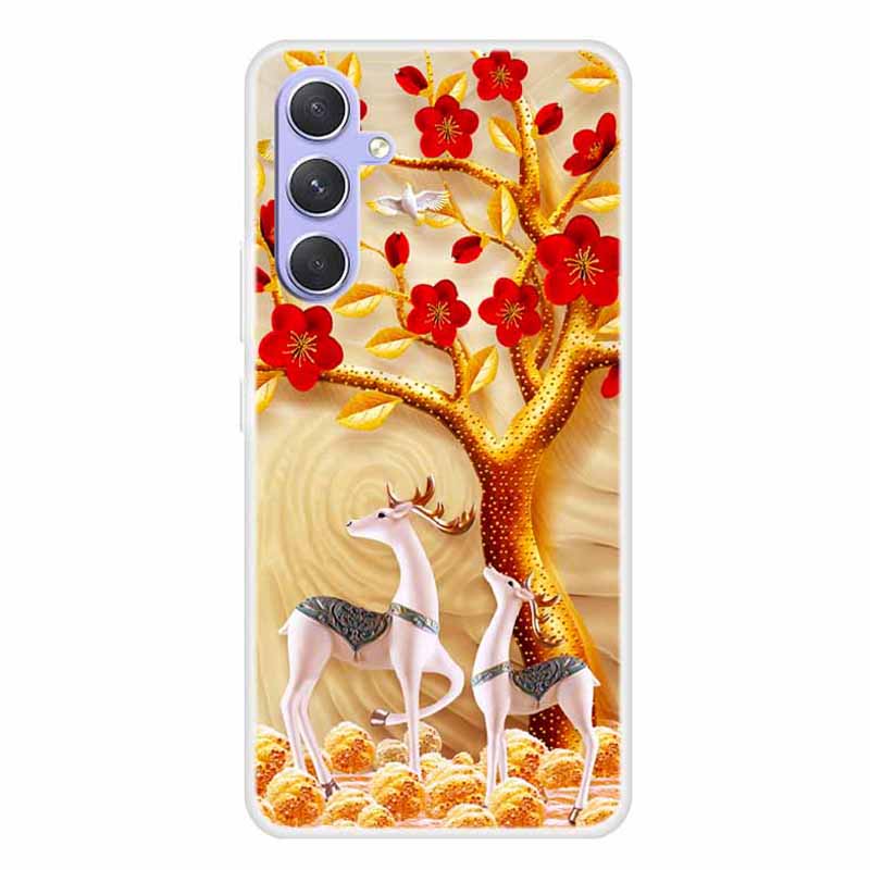 

Für Samsung Galaxy A54 5G Soft TPU -hülle Muster Gedrucktes Design Slim Thin Phone Deckung - Sika Rotwild, Galaxy A54 5G