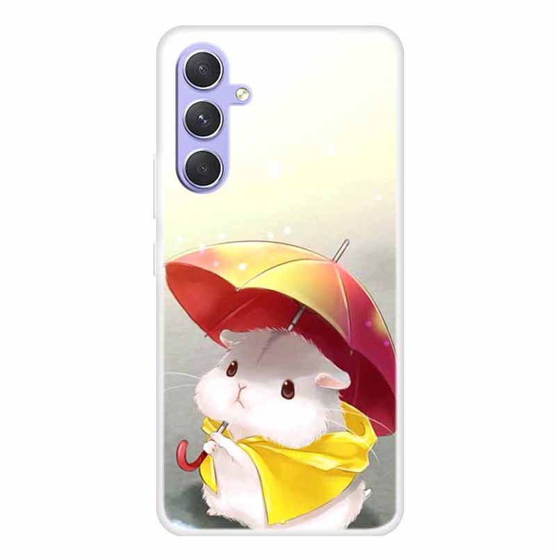 

Für Samsung Galaxy A54 5G Tpu-hülle Musterdruckdruck Anti-kratzer-schockdelefonabdeckung - Regenschirm Eichhörnchen, Galaxy A54 5G