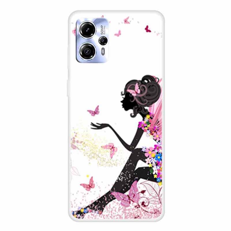 

Für Motorola Moto G13 4G Muster Print Design Telefonhülle Flexible TPU -stoßdämpferabdeckung - Mädchen, Motorola Moto G13 4G
