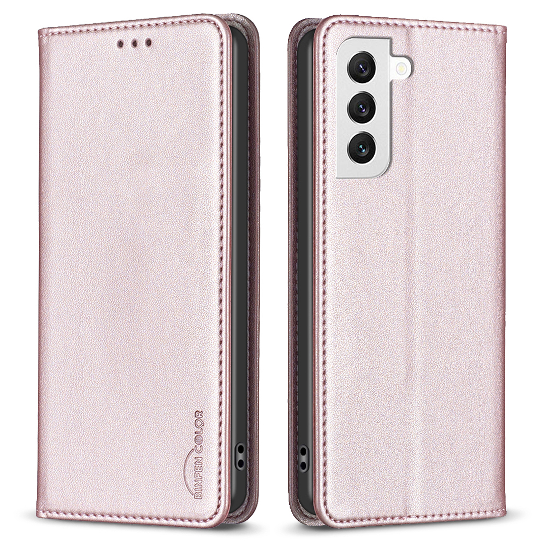

Binfen Farbe BF18 Für Samsung Galaxy S22 5G PU Lederkarten -schlitzabdeckung Schockdestell Telefonhülle - Roségold, Galaxy S22 5G