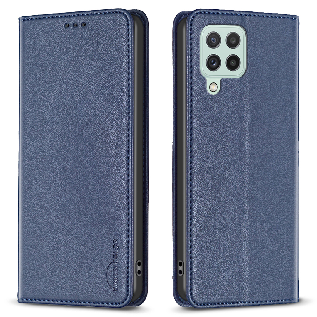 

Binfen Color BF18 Für Samsung Galaxy A22 4G (EU -version) Telefonhülle Mit Kartenhalter PU Lederständer Flip Cover - Blau, Galaxy A22 4G (EU Version)