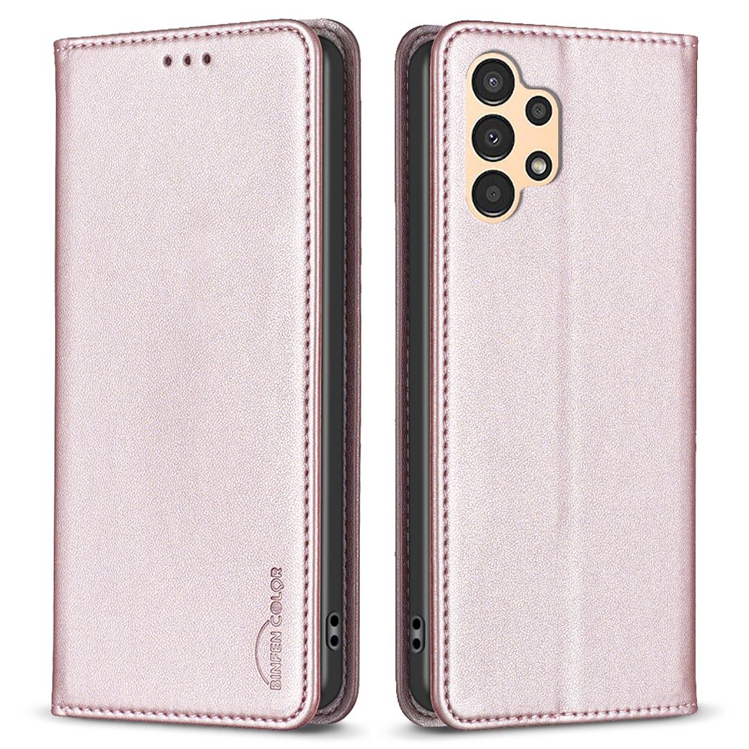 

Binfen Color BF18 Telefonkoffer Für Samsung Galaxy A23 4G / A13 4G / M13 4g, PU -leder -standkartenschlitzabdeckung - Roségold, Galaxy A23 4G