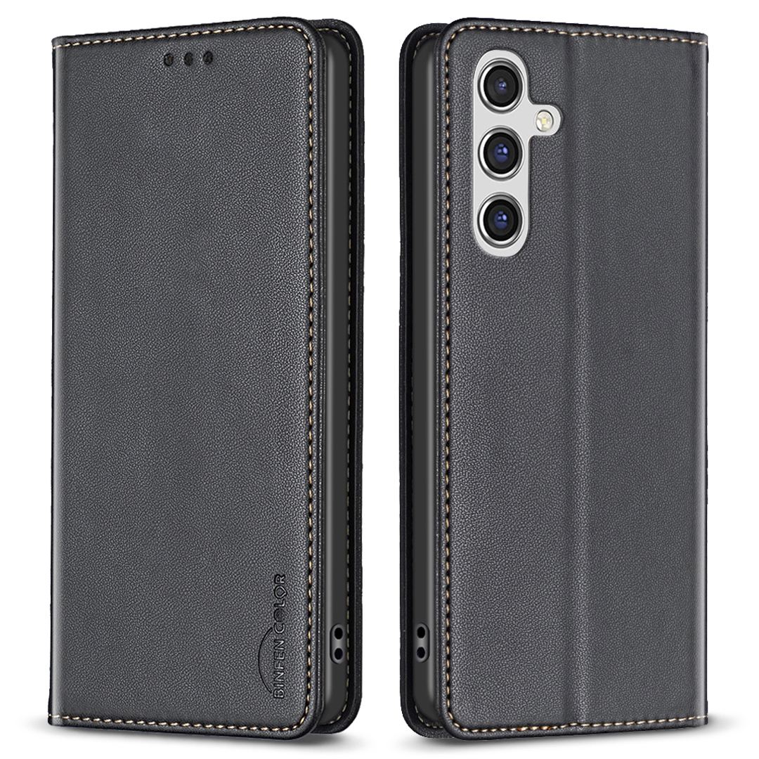 

Binfen Farbe BF18 Für Samsung Galaxy A14 4G / 5G PU Leder Flip Cover Card Halter Stand Telefonhülle - Schwarz, Galaxy A14 4G