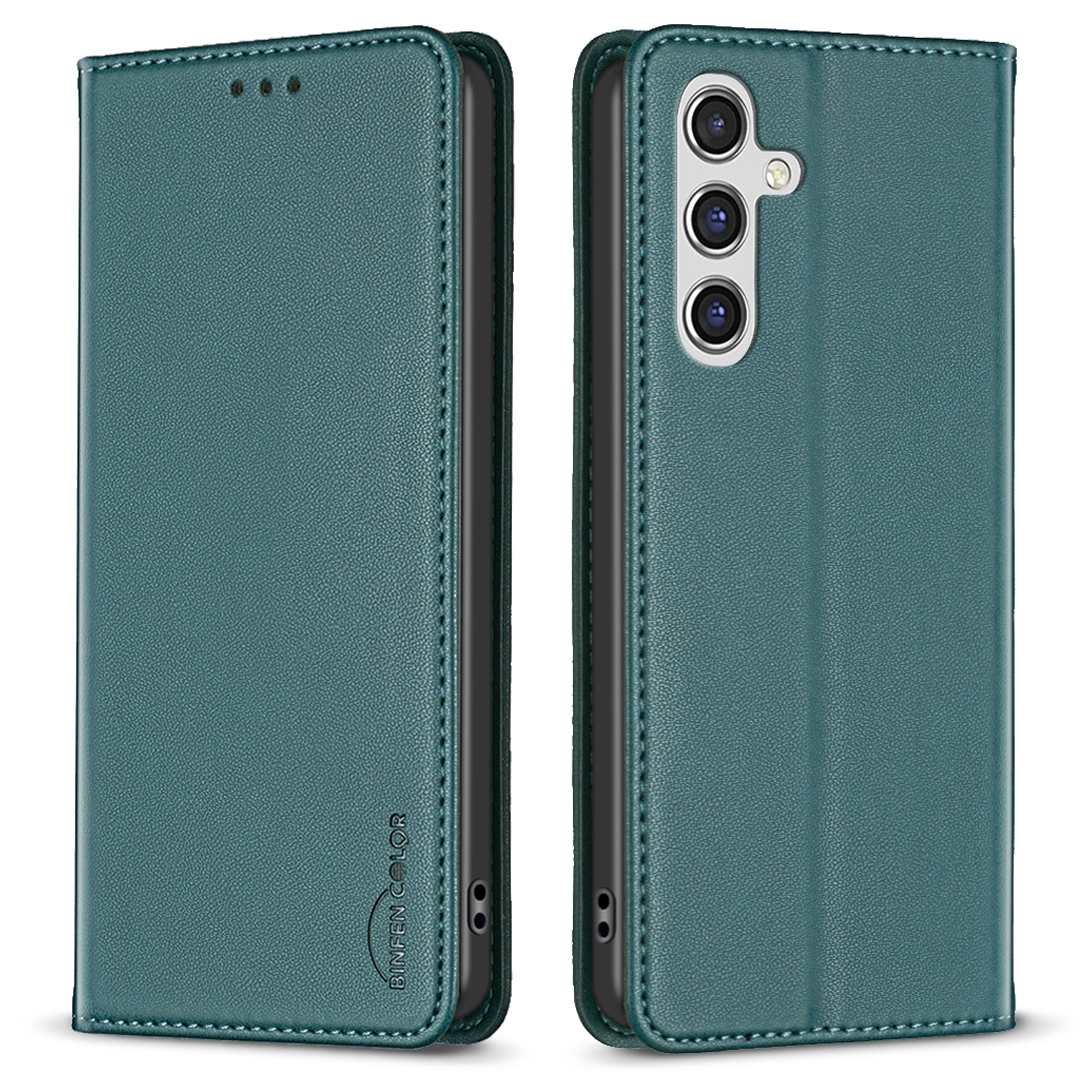 

Binfen Farbe BF18 Für Samsung Galaxy A14 4G / 5G PU Leder Flip Cover Card Halter Stand Telefonhülle - Grün, Galaxy A14 4G